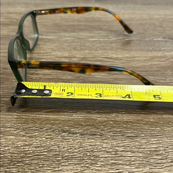 🕶 Ray-Ban RX5228 Green Optical Frames with Tortoise Temples53–17–140